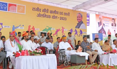 राजीव गांधी ग्रामीण एवं शहरी ओलम्पिक खेल-2023 2030 तक खेल सहित सभी क्षेत्रों में राजस्थान को नंबर वन बनाना हमारा विजनः मुख्यमंत्री - 10 करोड़ रुपए की लागत से रामप्रताप कटारिया स्टेडियम की घोषणा