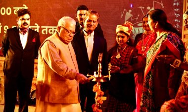 शिल्पग्राम उत्सव ’एक भारत-श्रेष्ठ भारत’ का सुंदर उदाहरण - राज्यपाल , राज्यपाल ने दीप प्रज्वलन कर व नगाड़ा बजाकर उत्सव का किया उद्घाटन