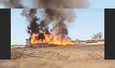 चुरू: AC फटने से घर में लगी आग, लाखों का सामान जलकर राख!