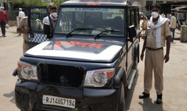 संदिग्ध गाड़ी का पीछा करते समय बाप पुलिस की गाड़ी पलटी, एसएचओ सहित दो पुलिसकर्मी घायल