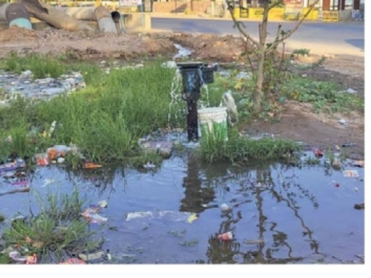 शोभावतों की ढ़ाणी से एम्स की तरफ़ लीकेज को किया गया दुरुस्त